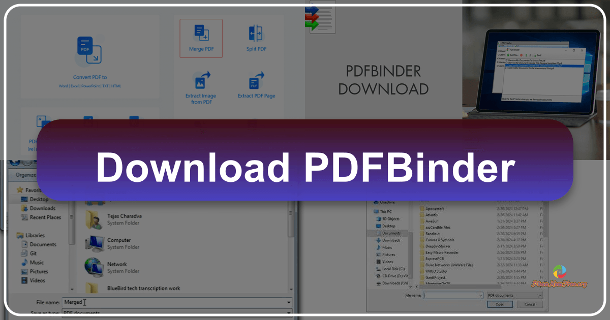 PDFBinder: A simple and free Windows application for merging multiple PDF documents into one. /images/download-pdfbinder.png
