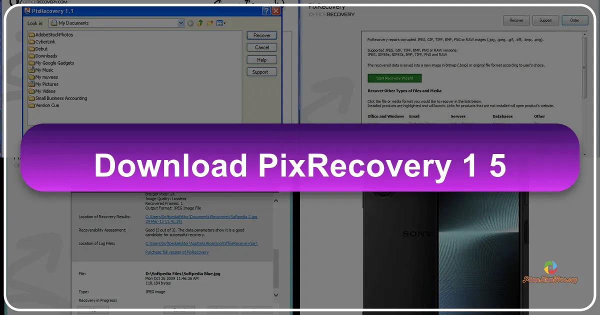 PixRecovery 3.0.22196: Phần mềm khôi phục ảnh lỗi, ảnh hỏng hiệu quả