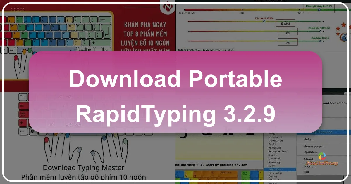RapidTyping Portable 5.4: Phần mềm luyện gõ 10 ngón mạnh mẽ và tiện lợi