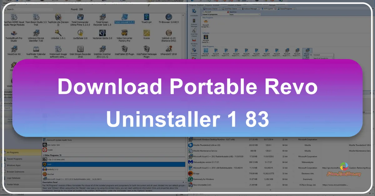 Revo Uninstaller Portable 2.5.8: Công cụ gỡ bỏ phần mềm mạnh mẽ và tiện lợi