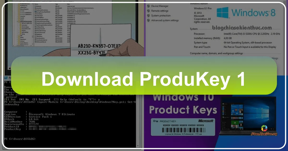 ProduKey: Trình Trợ giúp Tìm Lại Mã Kích Hoạt Windows và Office