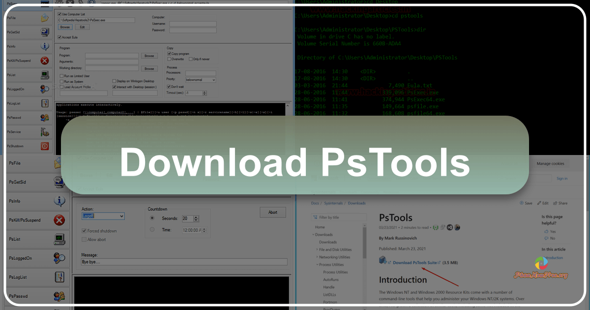 PsTools: A comprehensive guide to Microsoft's remote administration toolkit for Windows system management. /images/download-pstools.png