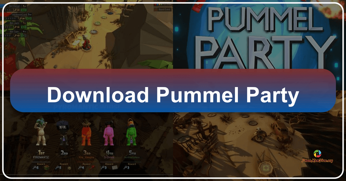Pummel Party offers chaotic fun with mini-games and board game elements for multiplayer mayhem. /images/download-pummel-party.png