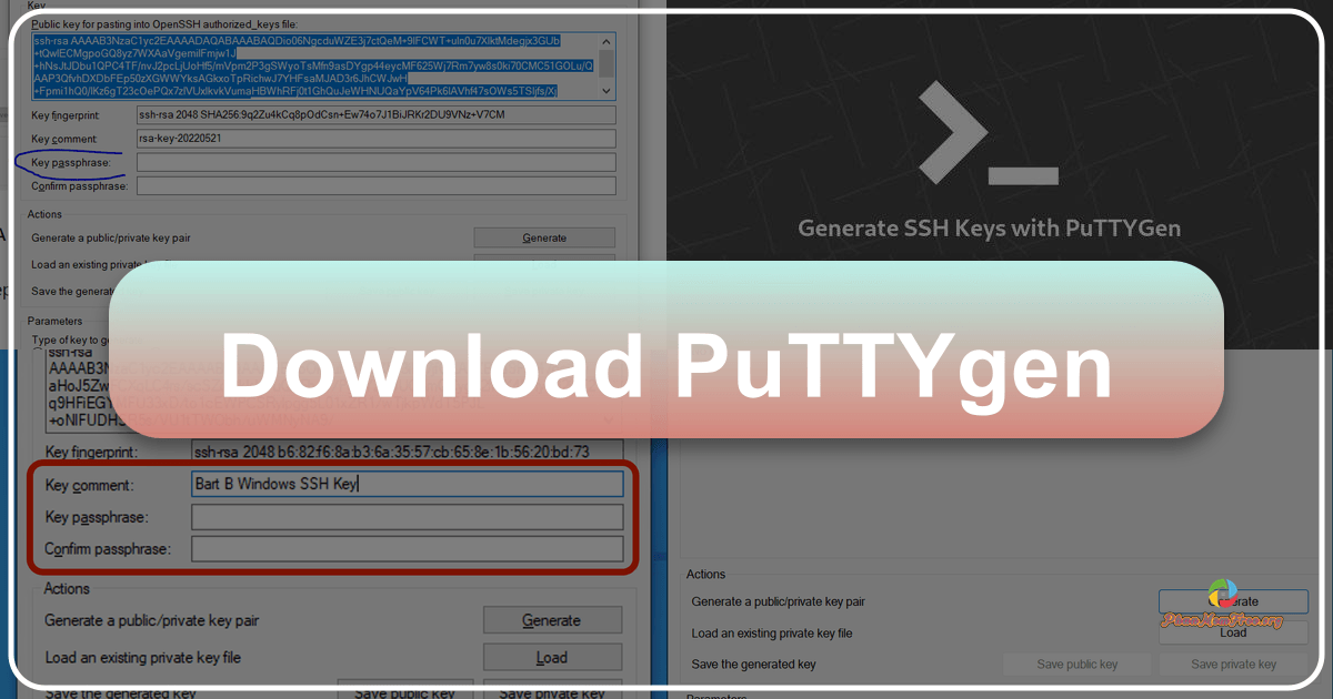 PuTTYgen: A tool for generating and managing SSH keys for secure remote access and network connections. /images/download-puttygen.png