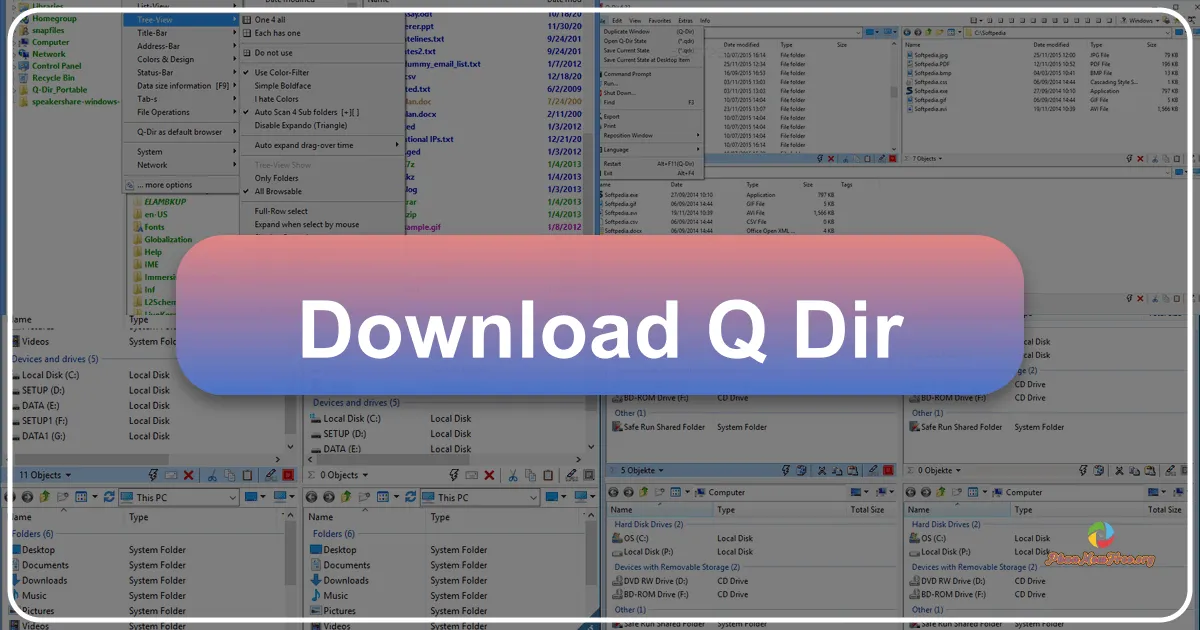 Q-Dir: Trình Quản Lý Tập Tin Đa Năng Thay Thế Windows Explorer