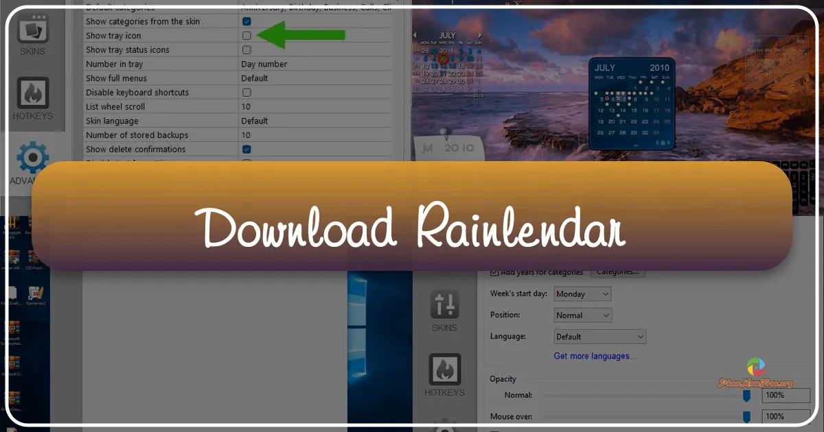 Rainlendar: Your Customizable Desktop Companion for Effortless Organization