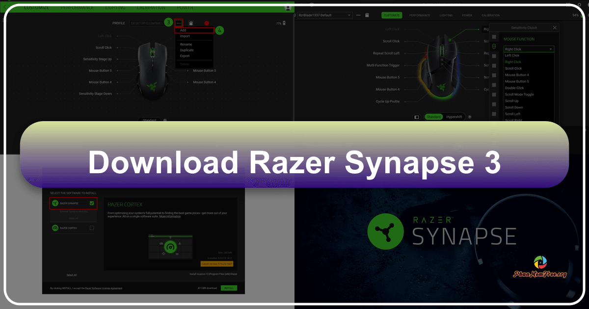 Razer Synapse 3: A unified configuration software for Razer peripherals with advanced customization and cloud-based profile syncing capabilities. /images/download-razer-synapse-3.png