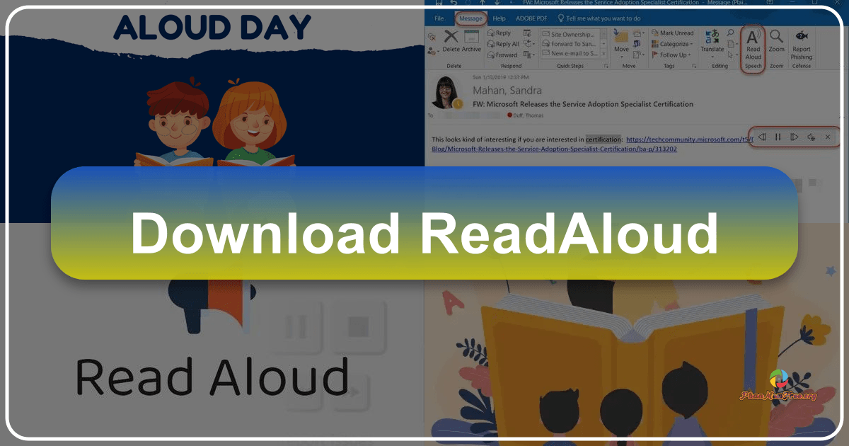 ReadAloud: A free text-to-speech tool for Windows with customizable features and seamless web integration. /images/download-readaloud.png
