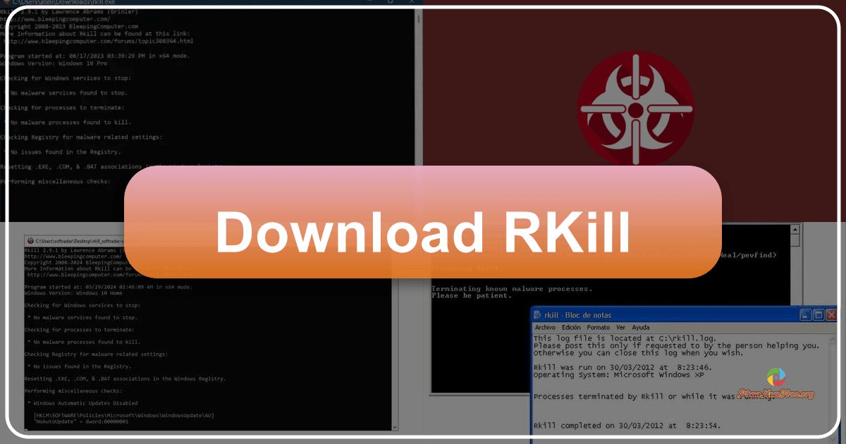 RKill: a lightweight malware removal utility for terminating malicious processes and removing malware traces from Windows systems quickly. /images/download-rkill.png