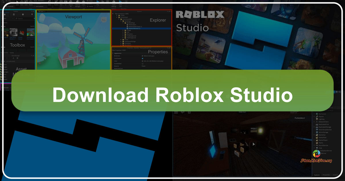 Roblox Studio: Công cụ tạo game 3D mạnh mẽ và dễ tiếp cận cho mọi người dùng. /images/download-roblox-studio.png