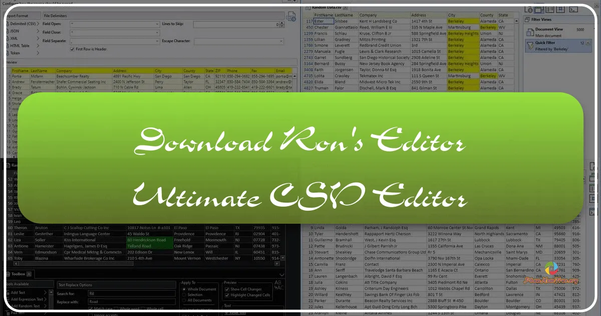 Ron's Editor - Ultimate CSV Editor: A Comprehensive Review