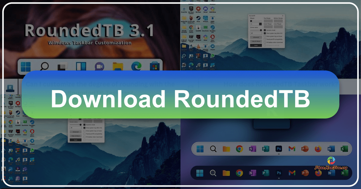 RoundedTB: A customizable Windows taskbar personalization tool offering granular control and user-friendly interface. /images/download-roundedtb.png
