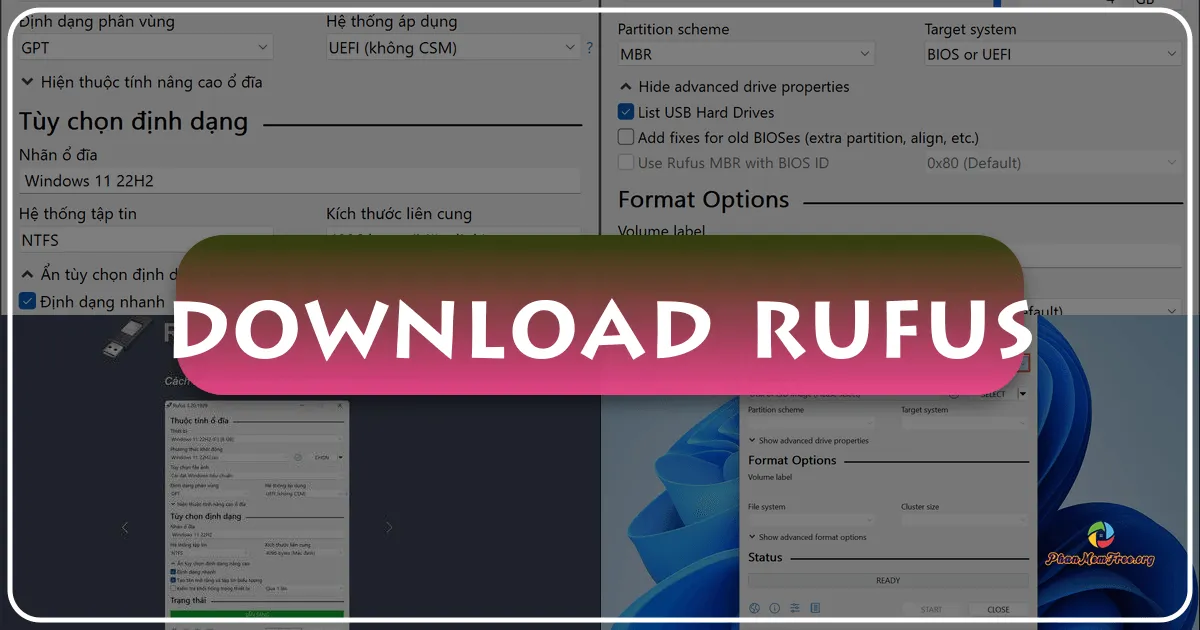 Rufus: Công cụ tạo USB khởi động nhỏ gọn và mạnh mẽ