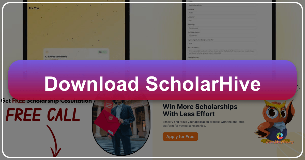 Scholarhive simplifies scholarship applications with automation and personalized recommendations. /images/download-scholarhive.png