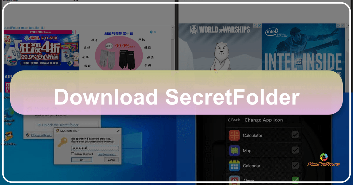SecretFolder: A free Windows app for secure folder management and protection with encryption and password features. /images/download-secretfolder.png