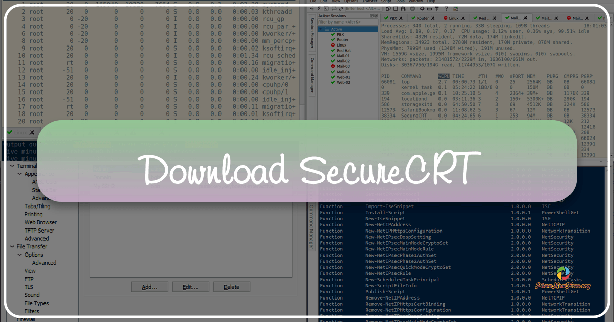 SecureCRT: A powerful terminal emulator with robust security features for secure remote access and data protection. /images/download-securecrt.png