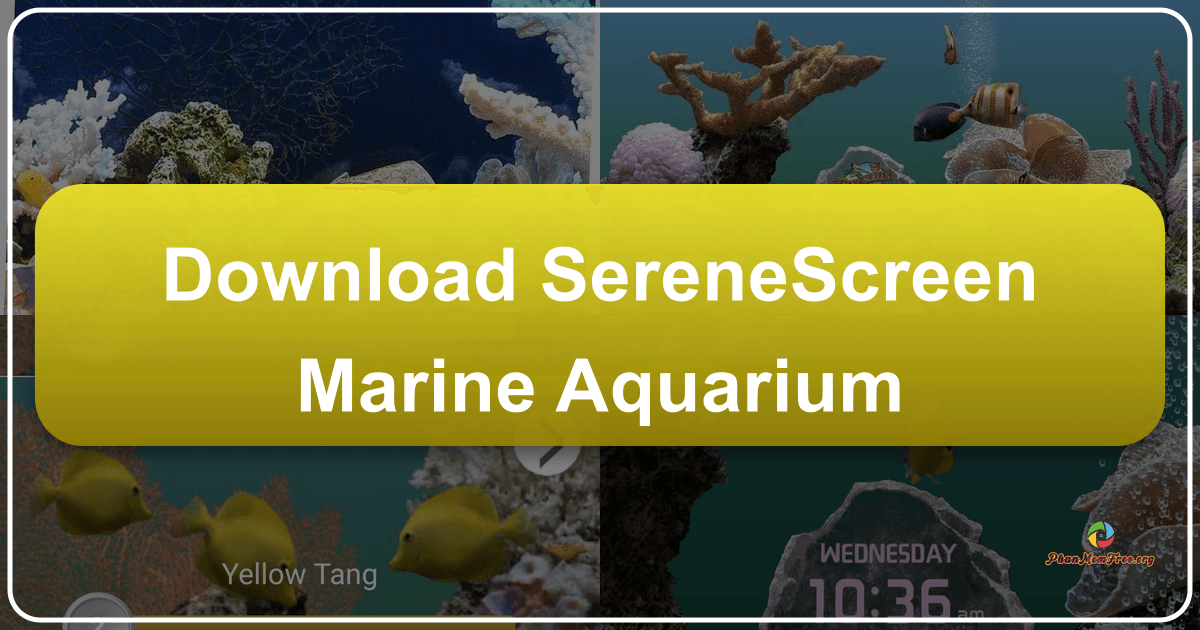 SereneScreen Marine Aquarium: A realistic and visually stunning underwater screensaver with diverse marine life and customization options. /images/download-serenescreen-marine-aquarium.png