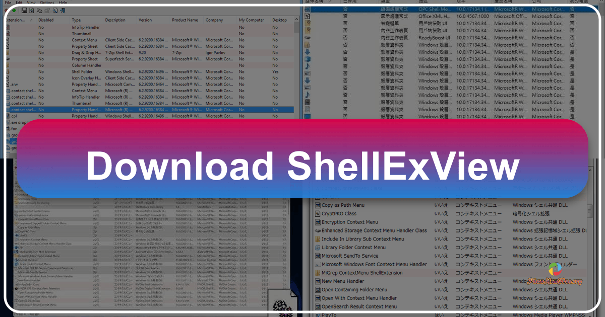 Explore ShellExView, a utility for managing Windows shell extensions, enhancing system security and performance. /images/download-shellexview.png