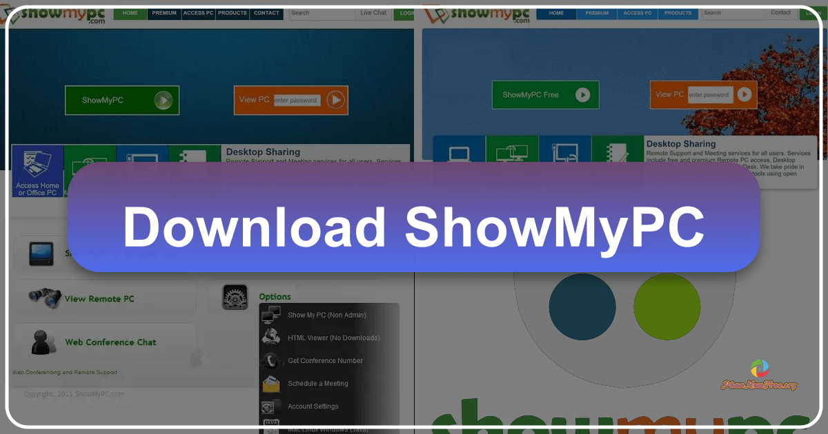 ShowMyPC: A free remote access and screen-sharing application with limited features and performance issues. /images/download-showmypc.png