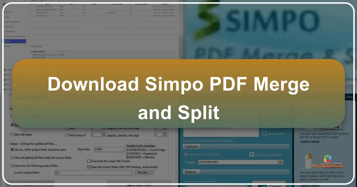 Simpo PDF Merge Split: Giải Pháp Toàn Diện cho Quản Lý Tài Liệu PDF