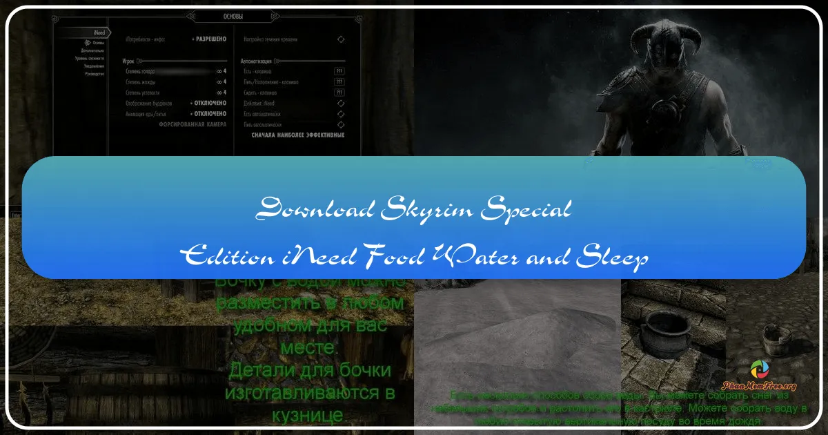 Skyrim Special Edition: Enhancing Immersion with iNeed - Food, Water, and Sleep