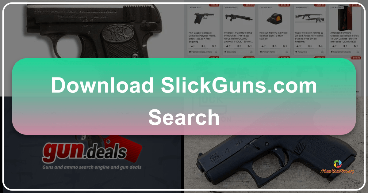 The Slickguns.com search extension simplified firearm and accessory searches for enthusiasts, though it's no longer available. /images/download-slickgunscom-search.png
