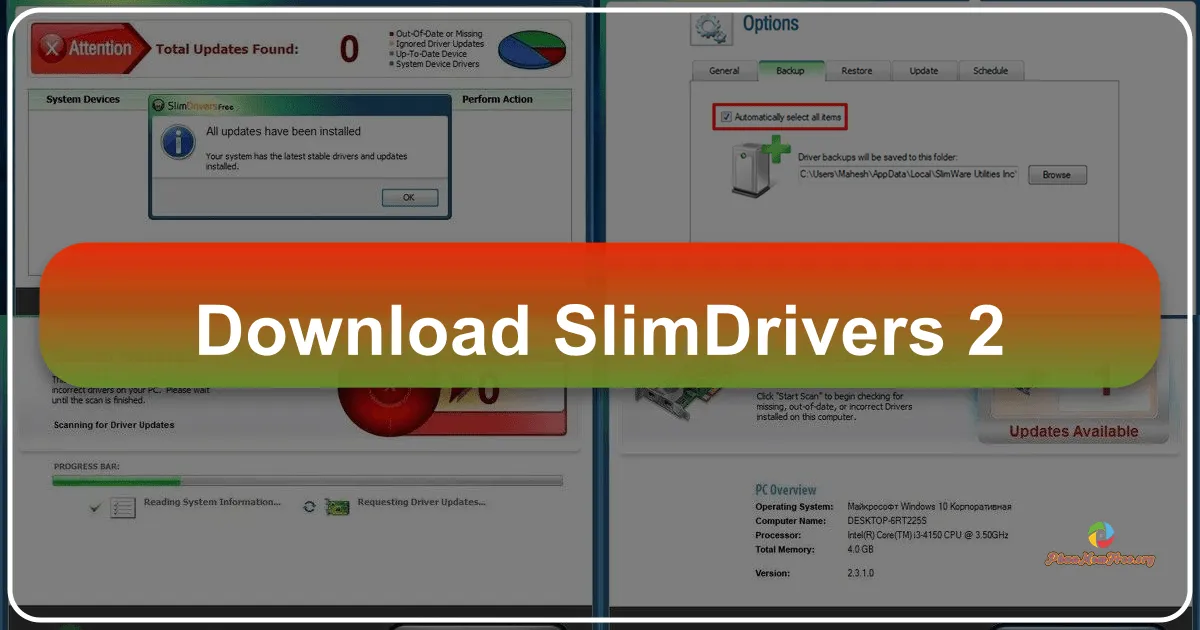 SlimDrivers 2.21.0: Công cụ tìm kiếm và cập nhật driver hiệu quả cho Windows