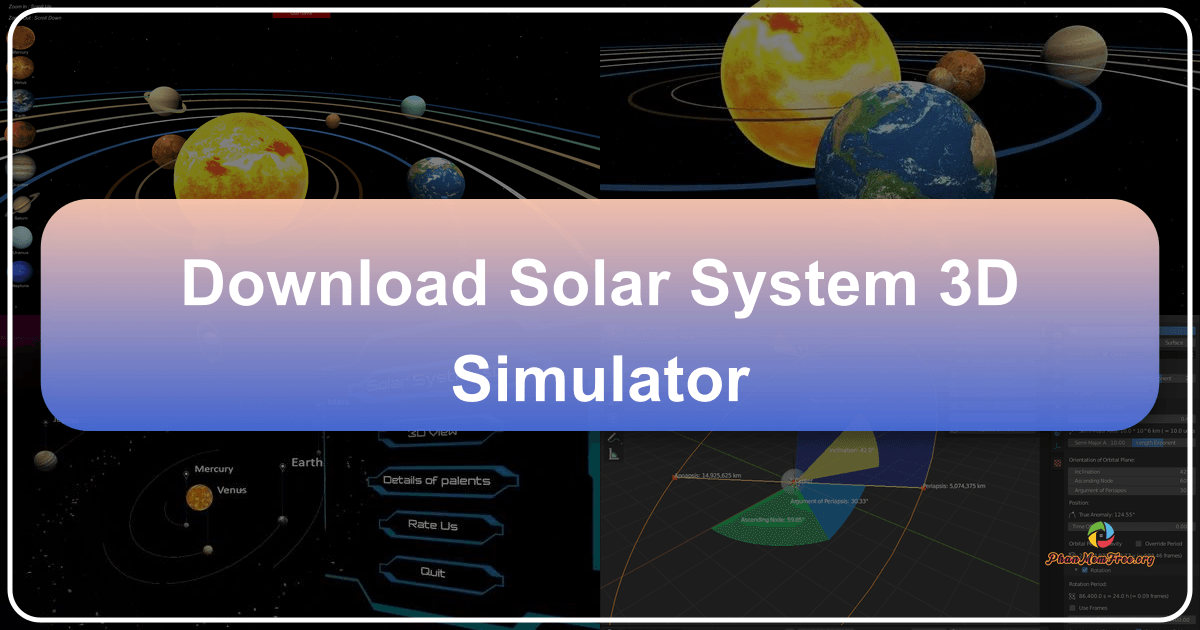 Mô phỏng Hệ Mặt Trời 3D với tính năng chính xác và giao diện thân thiện. /images/download-solar-system-3d-simulator.png