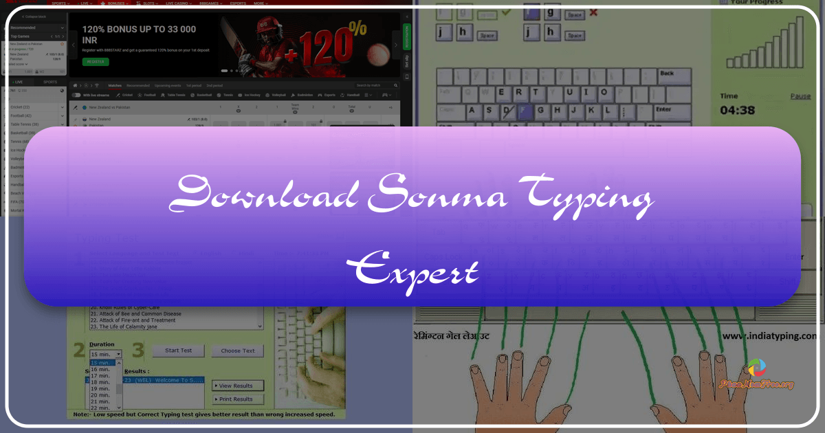 Sonma Typing-Expert: A free bilingual typing tutor for English and Hindi, offering structured lessons and performance tracking. /images/download-sonma-typing-expert.png
