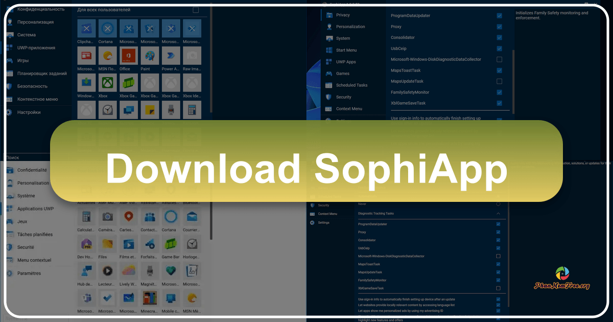 SophiApp: A user-friendly GUI for Sophia Script, offering powerful Windows customization with ease and portability. /images/download-sophiapp.png