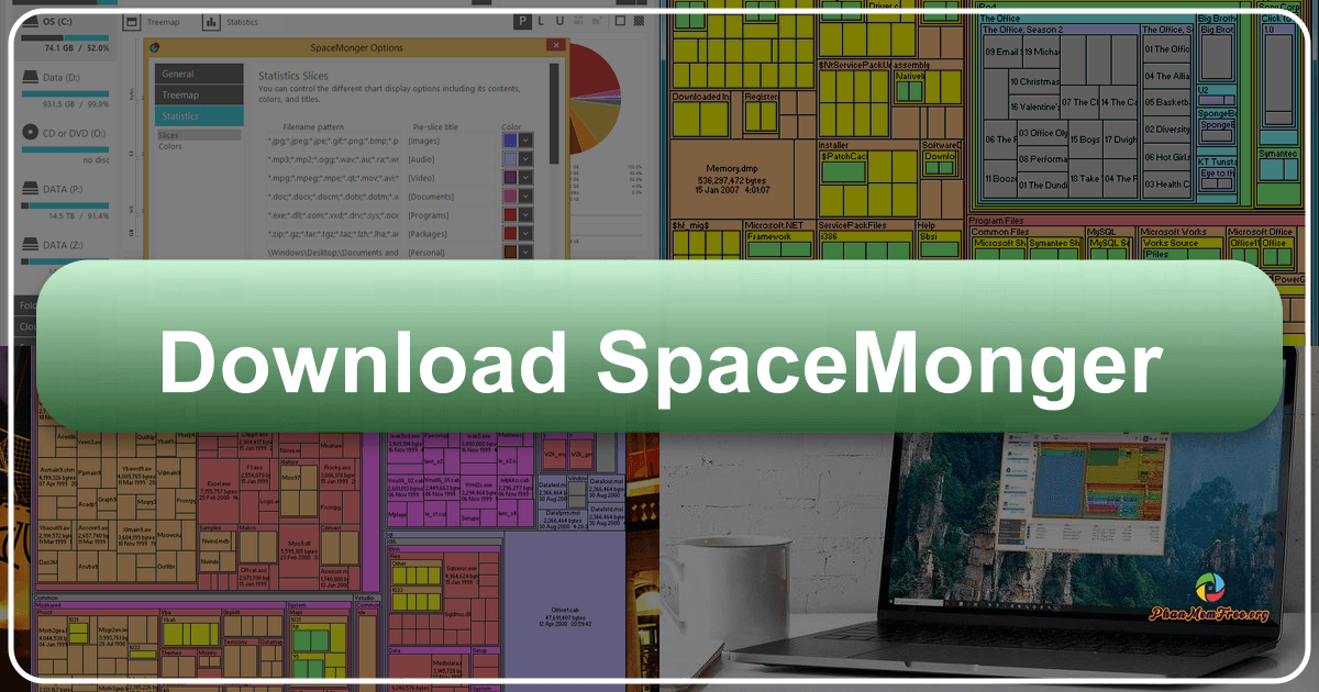 SpaceMonger: A disk analysis utility for Windows with visualization and management features. /images/download-spacemonger.png