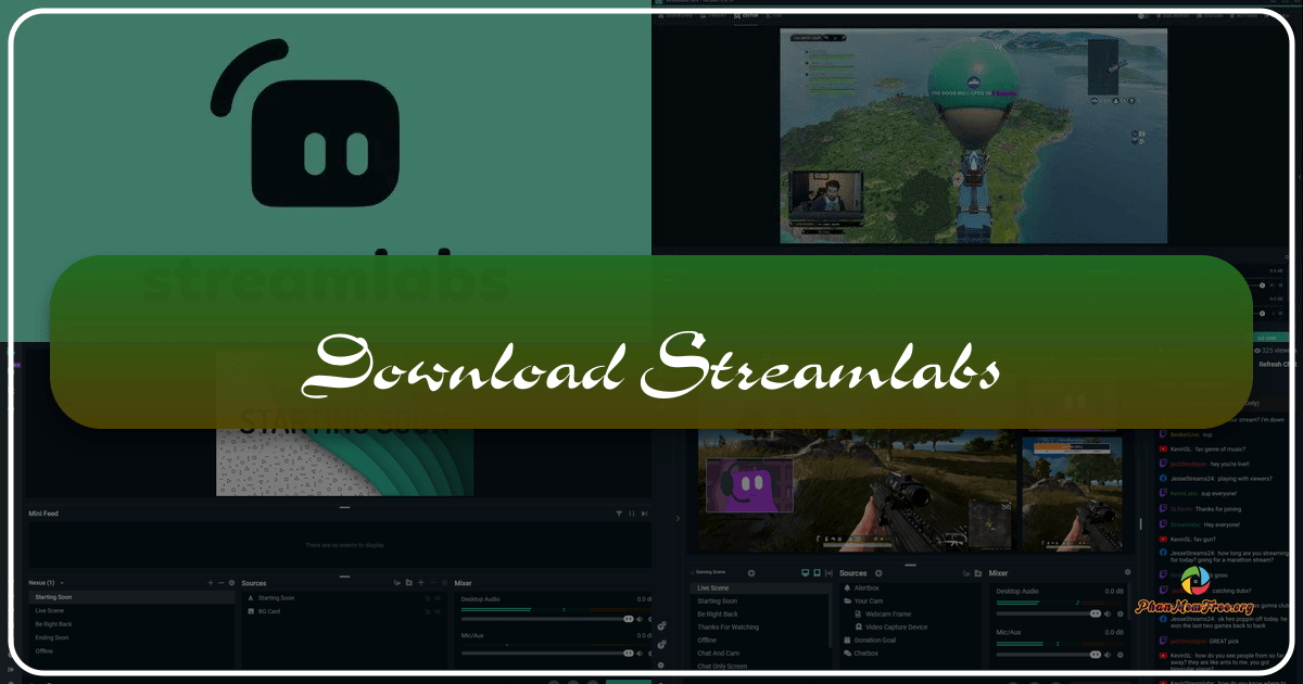 Streamlabs: A free, user-friendly streaming software with robust features for live broadcasting across multiple platforms. /images/download-streamlabs.png