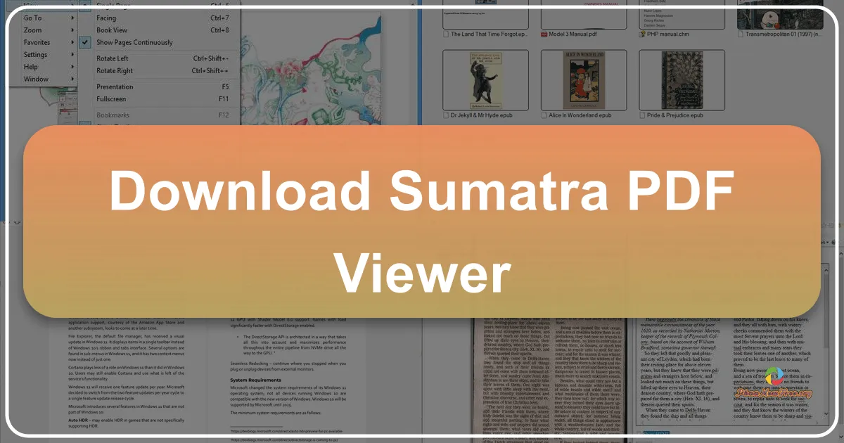 SumatraPDF: Trình Đọc PDF Nhỏ Gọn, Mạnh Mẽ và Hoàn Toàn Miễn Phí