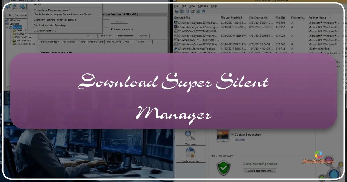 Super Silent Manager: Phần mềm giám sát máy tính bí mật