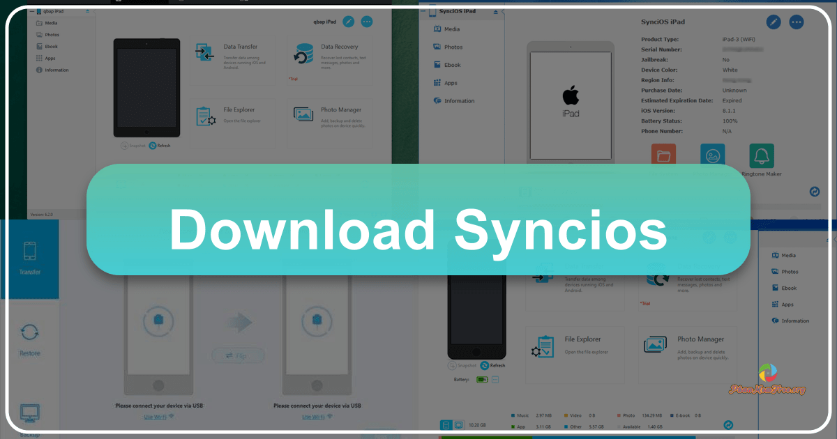 Syncios: A free, user-friendly iOS device management tool for data transfer, backup, and more. /images/download-syncios.png
