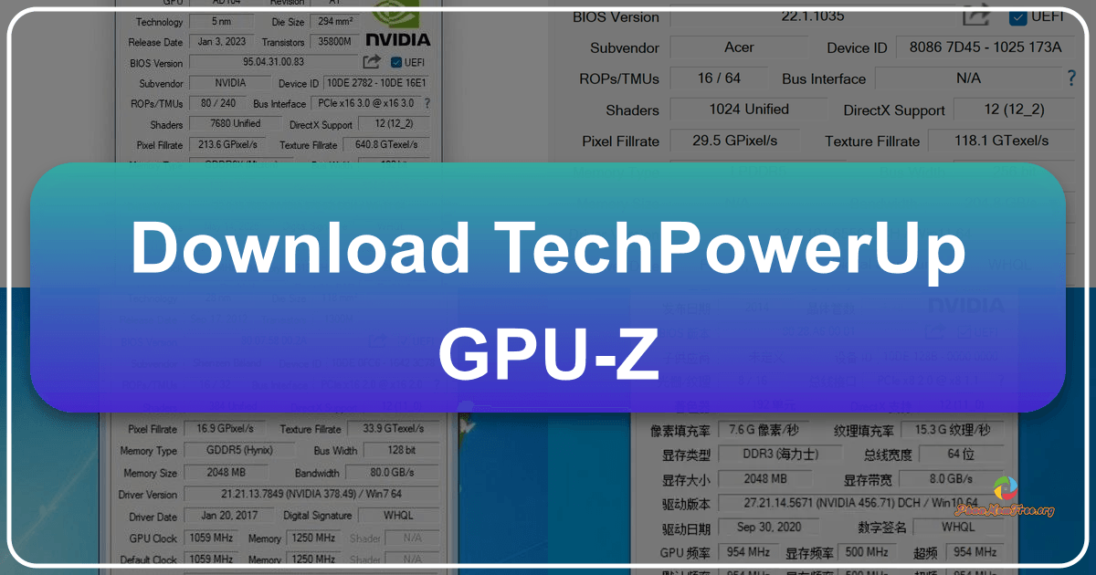 Discover the power of TechPowerUp GPU-Z, a free tool for detailed graphics card information and troubleshooting. /images/download-techpowerup-gpu-z.png