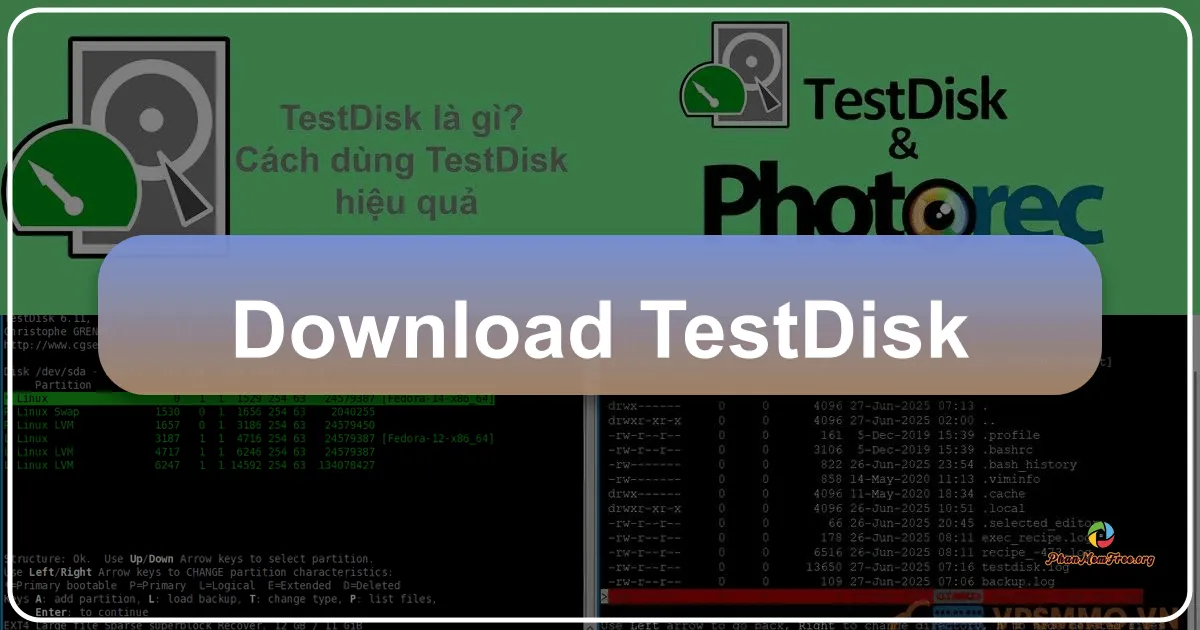 TestDisk: Giải Pháp Khôi Phục Dữ Liệu Mạnh Mẽ và Miễn Phí Từ Phanmemfree.org