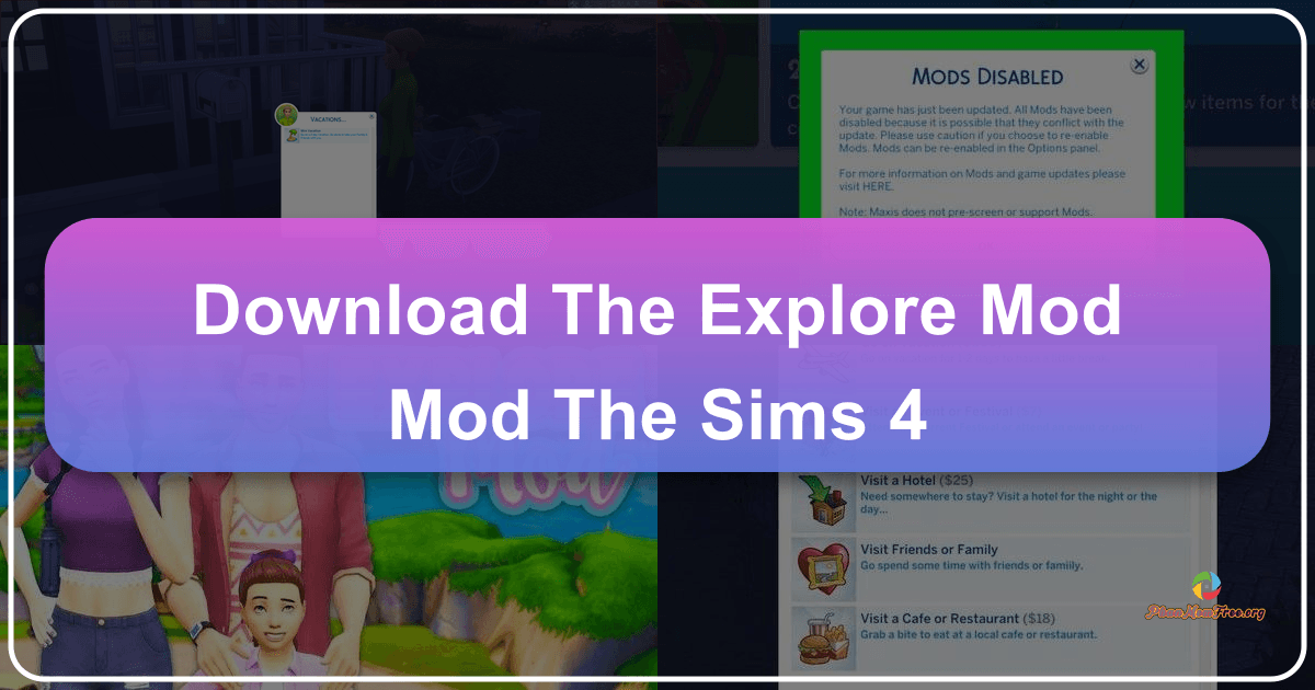 Explore Mod for The Sims 4 enhances gameplay with expanded areas and interactions for a richer experience. /images/download-the-explore-mod-mod-the-sims-4.png