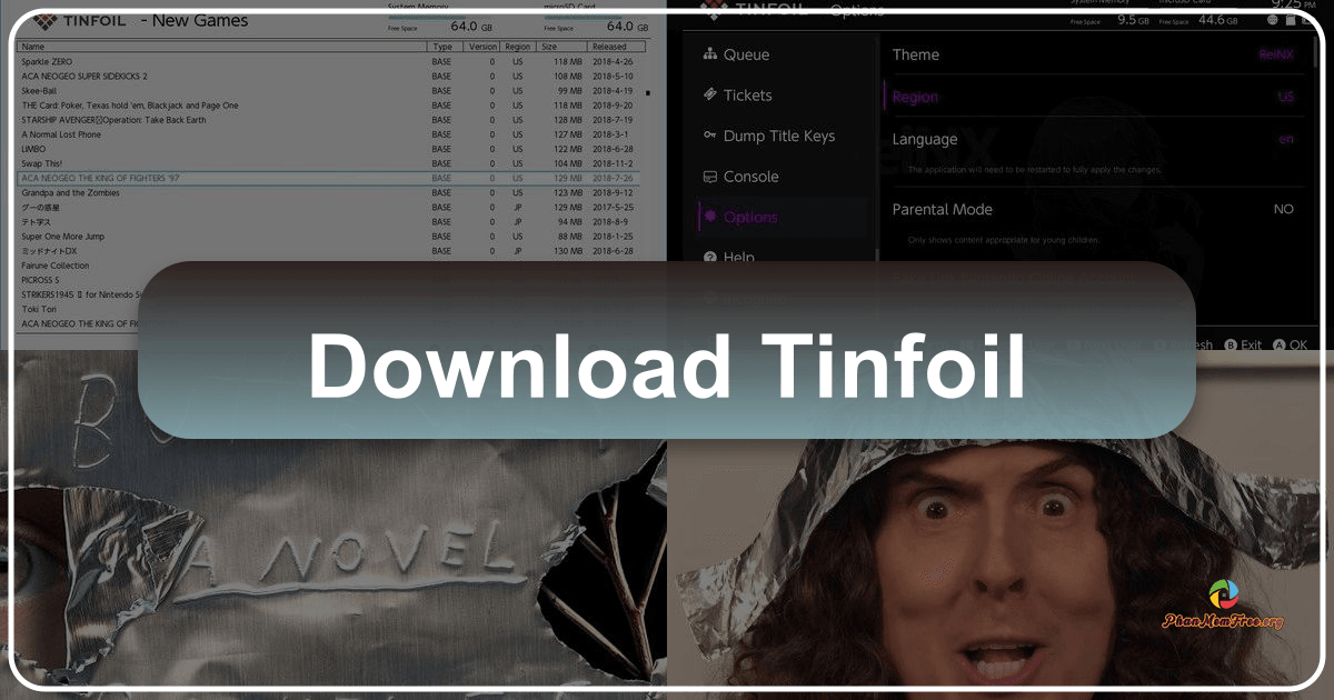 Tinfoil: A utility for managing Nintendo Switch games and homebrew titles with various benefits and significant risks involved. /images/download-tinfoil.png