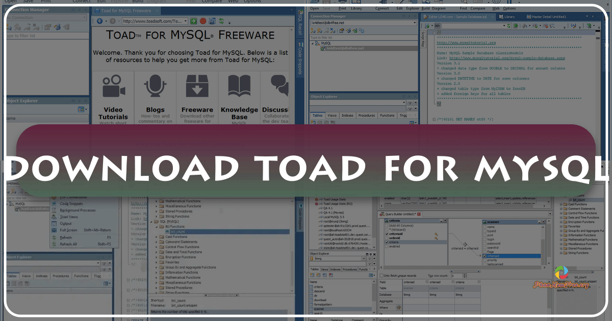 Toad for MySQL: A comprehensive database management tool for developers and administrators. /images/download-toad-for-mysql.png