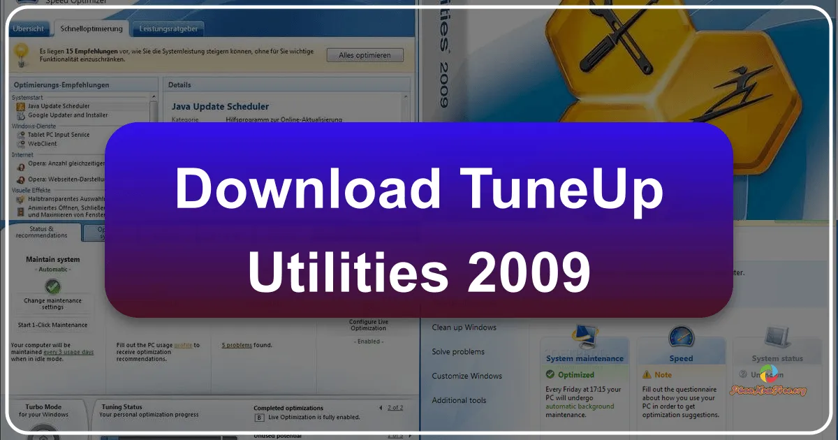 TuneUp Utilities 2009: Giải pháp toàn diện cho việc tối ưu hóa máy tính