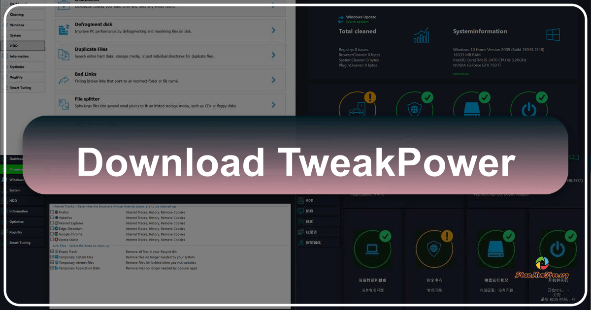 TweakPower: A comprehensive tool to optimize and customize Windows PCs for improved performance and personalized experience. /images/download-tweakpower.png