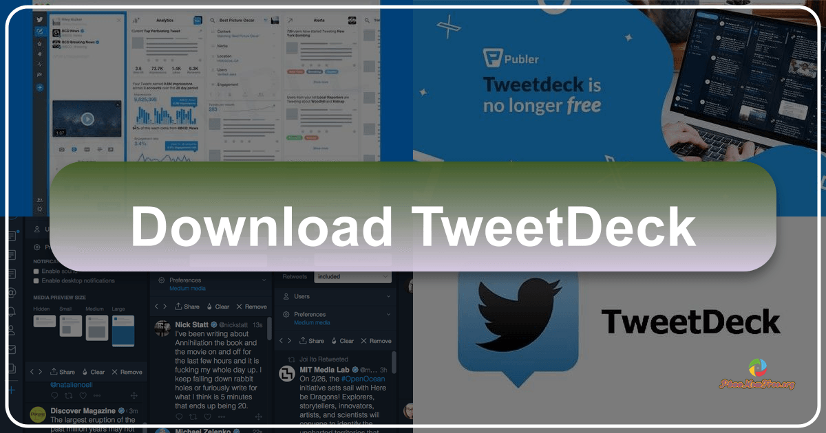 TweetDeck: A powerful tool for managing multiple Twitter accounts and streams with customizable layouts and streamlined functionality. /images/download-tweetdeck.png