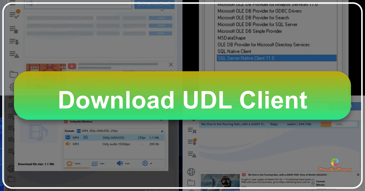 UDL Client is a free YouTube video and MP3 downloader for Windows with various features. /images/download-udl-client.png