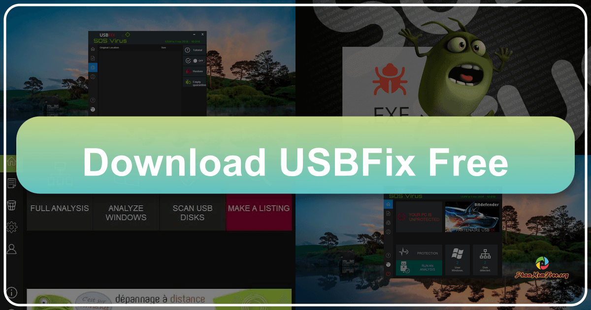 USBFix Free: A tool to detect and remove viruses from USB storage devices, protecting against malware infections. /images/download-usbfix-free.png