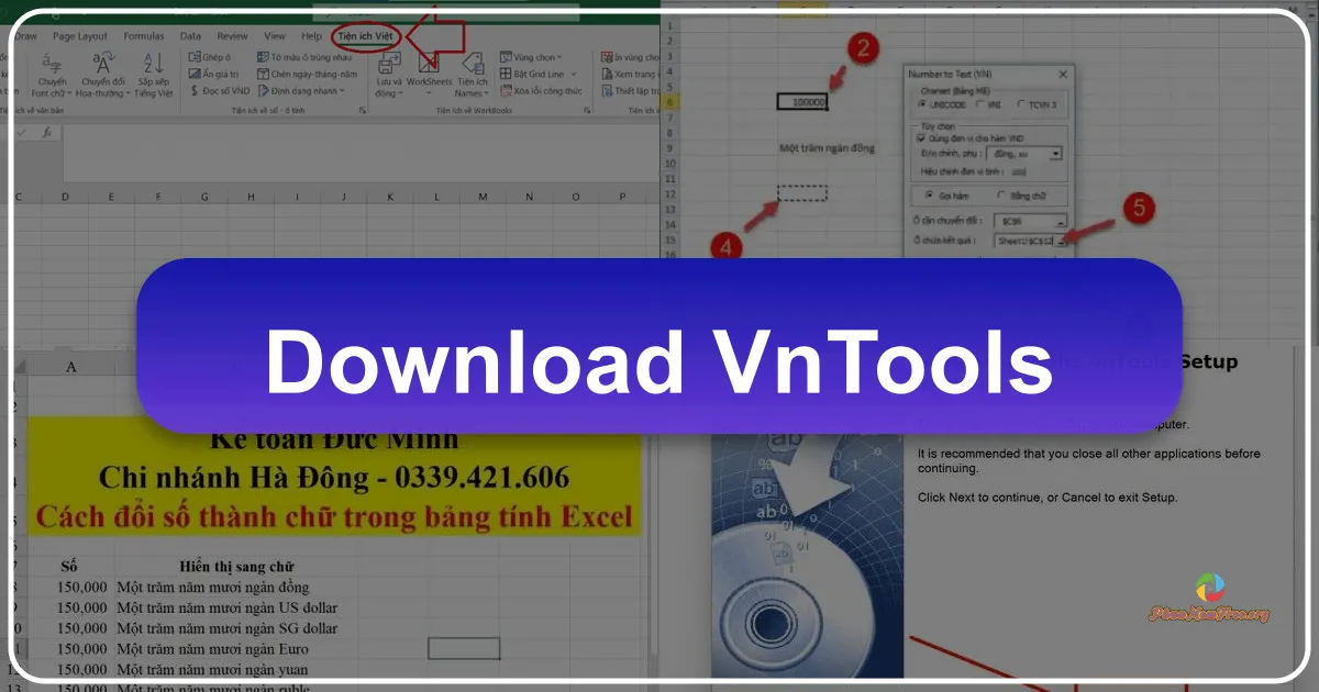 VnTools: Công cụ chuyển đổi số thành chữ mạnh mẽ cho Excel và Word