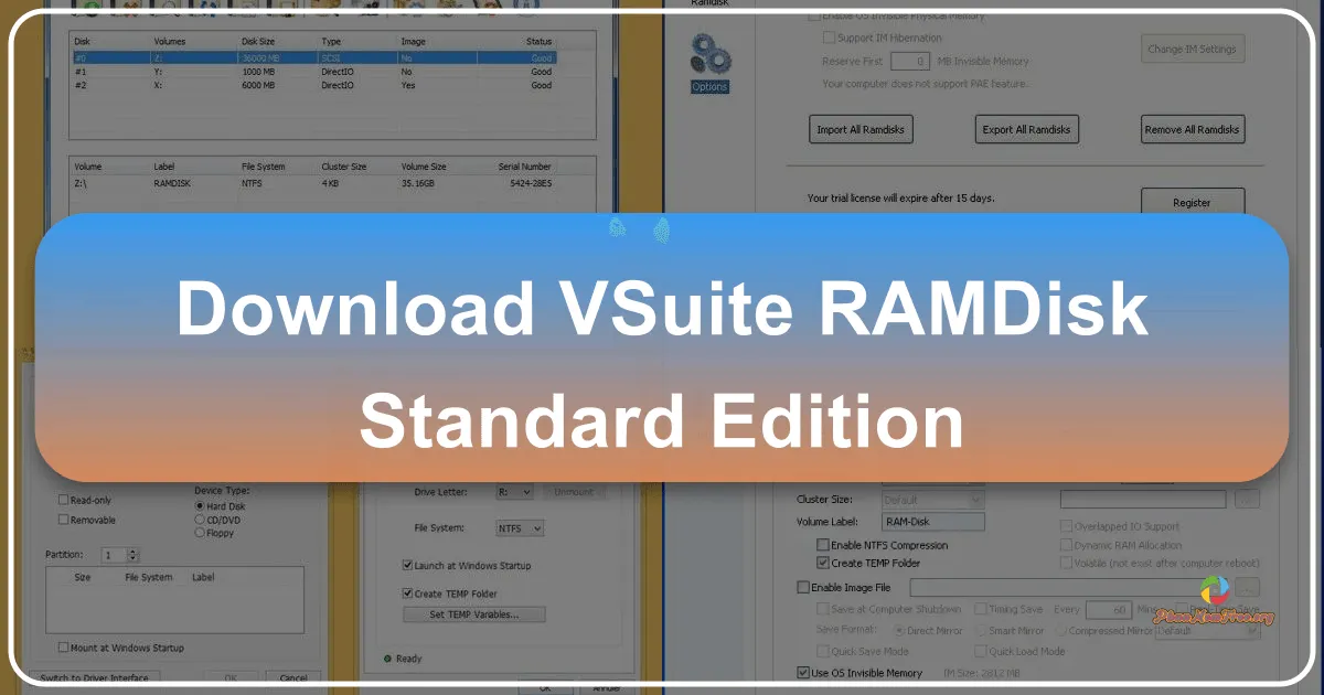 VSuite Ramdisk Standard Edition: Tăng Tốc Hệ Thống Bằng Ổ Đĩa RAM Ảo