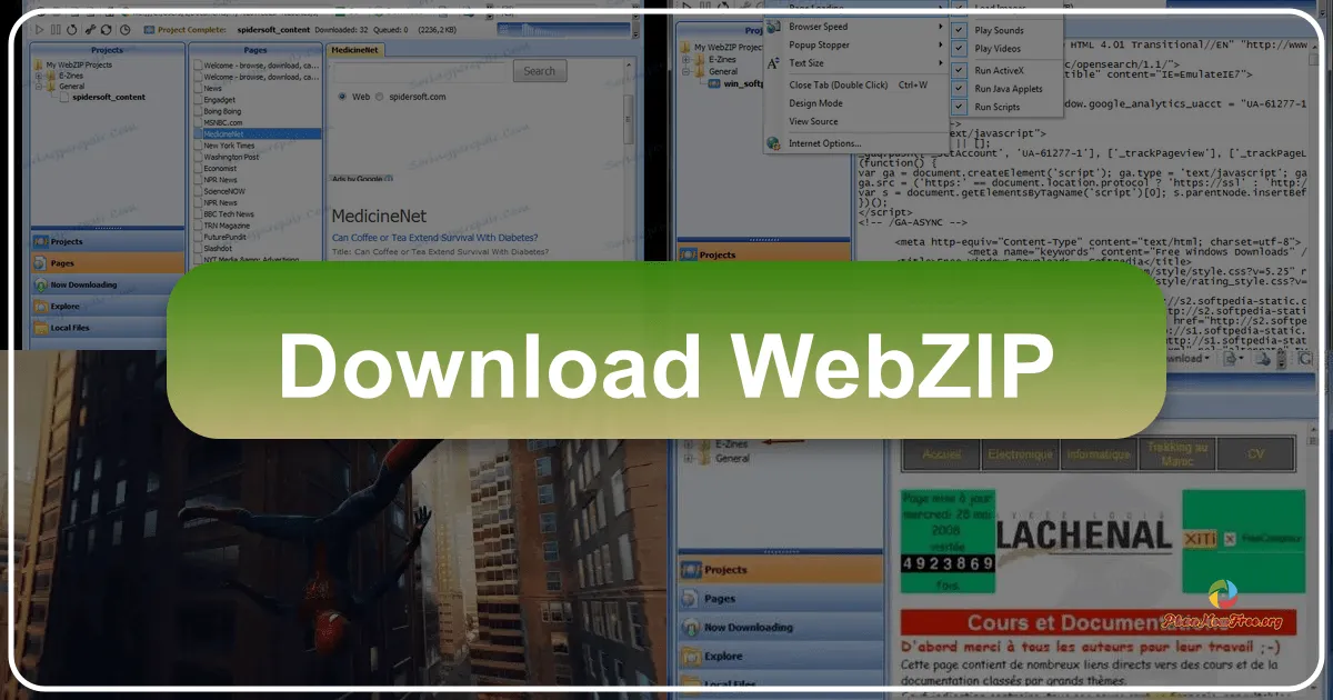 WebZIP: Your Offline Web Archiver