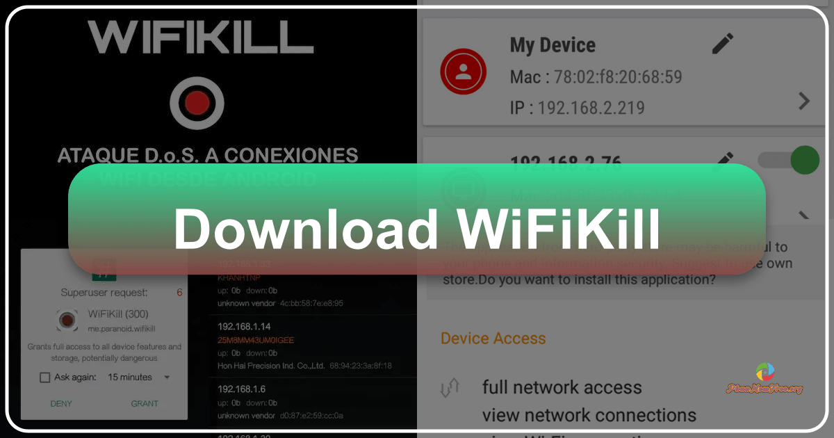 WiFiKill: A bandwidth-hogging software with significant ethical concerns and potential risks for shared Wi-Fi network users, explored in-depth. /images/download-wifikill.png