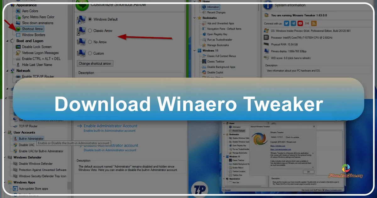 Winaero Tweaker: Công cụ tùy biến hệ thống Windows mạnh mẽ và toàn diện